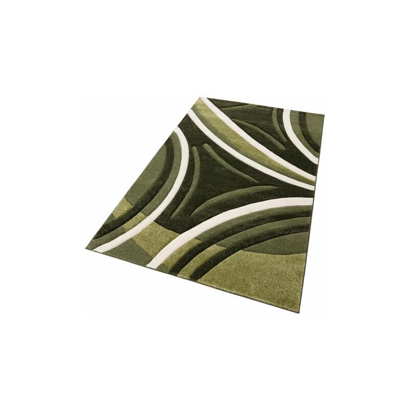 Teppich David handgearbeiteter Konturenschnitt gewebt MY HOME grün 1 (B/L: 60x90 cm),2 (B/L: 70x140 cm),3 (B/L: 120x180 cm),4 (B/L: 160x230 cm),6 (B/L: 200x290 cm),7 (B/L: 240x320 cm)