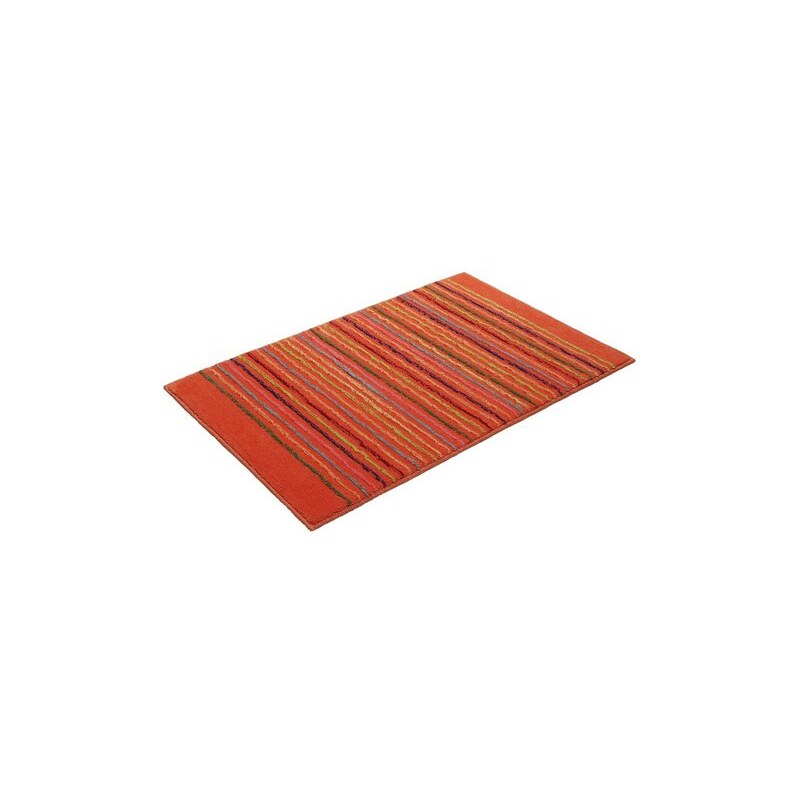 Badematte Cool Stripes Höhe ca. 10mm rutschhemmender Rücken Esprit orange 1 (55x65 cm),3 (60x100 cm),4 (70x120 cm)