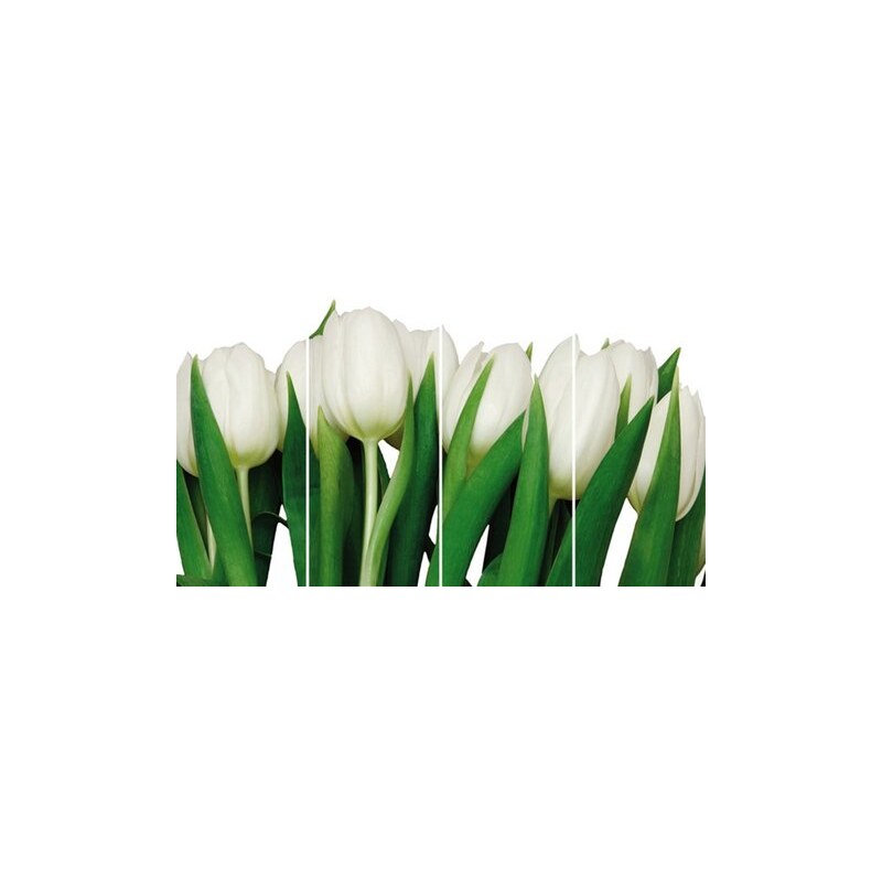 HOME AFFAIRE Bild Kunstdruck Weiße Tulpen (4-tlg.) weiß