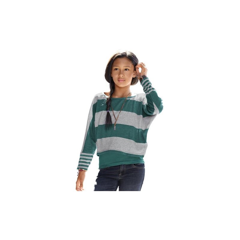 CFL Shirt & Top gedruckter Ringel (Set 2-tlg.) für Mädchen grün 128/134,140/146,152/158,164/170,176/182