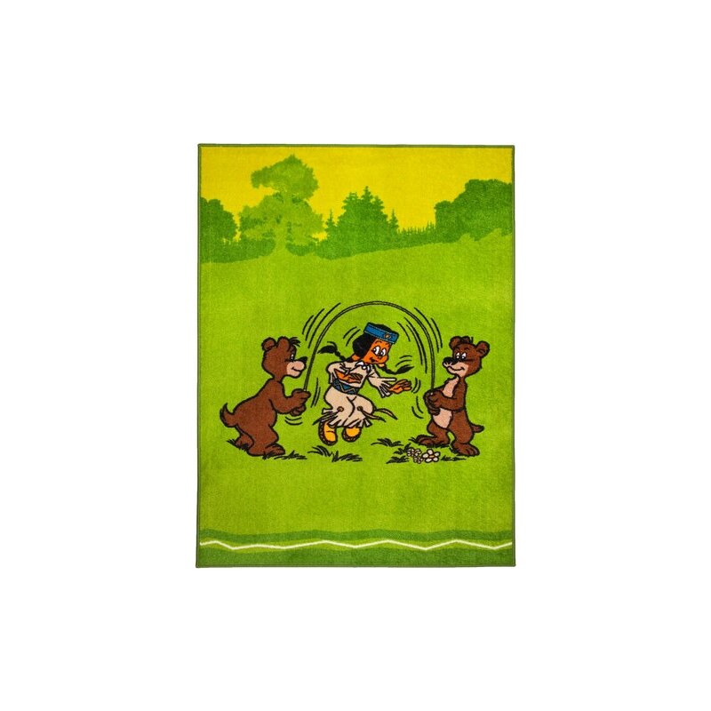 Kinder-Teppich Regenbogen und Bären Yakari grün 2 (B/L: 80x150 cm),3 (B/L: 133x180 cm)
