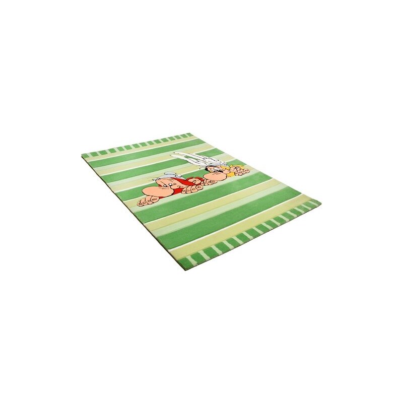 ASTERIX Kinder-Teppich Asterix Gallien in Gefahr handgearbeitet grün 2 (B/L: 100x160 cm),3 (B/L: 120x180 cm)