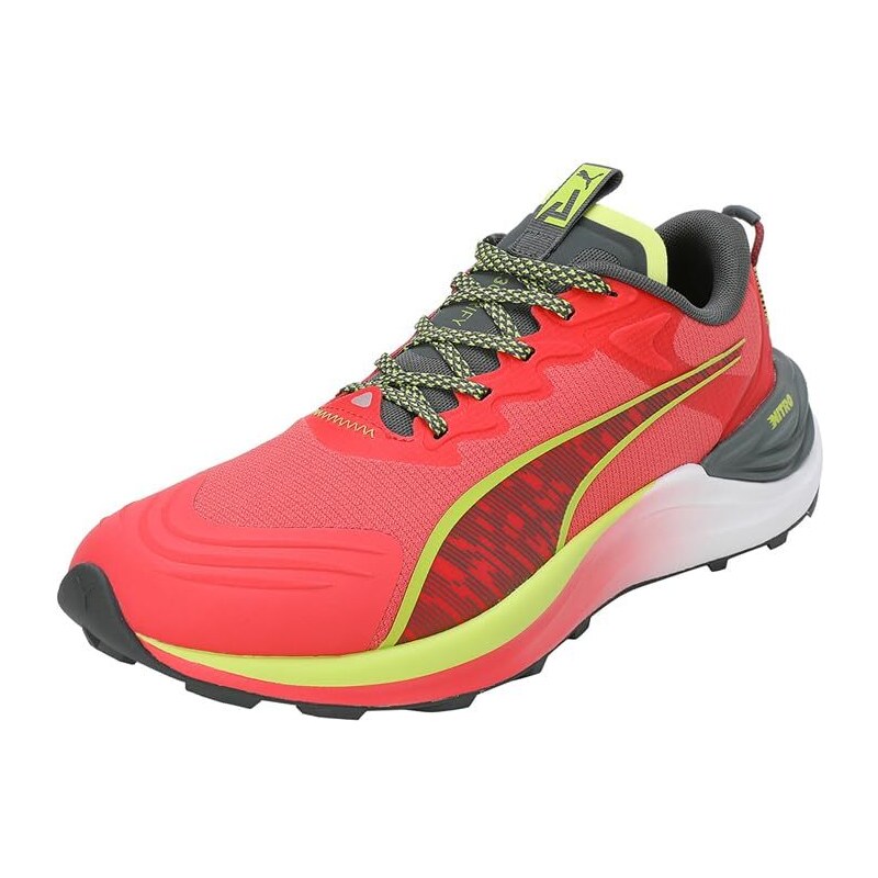 Puma Women Electrify Nitro 3 Tr Wns Road Running Shoes, Active Red-Mineral Gray-Lime Pow, 37 EU