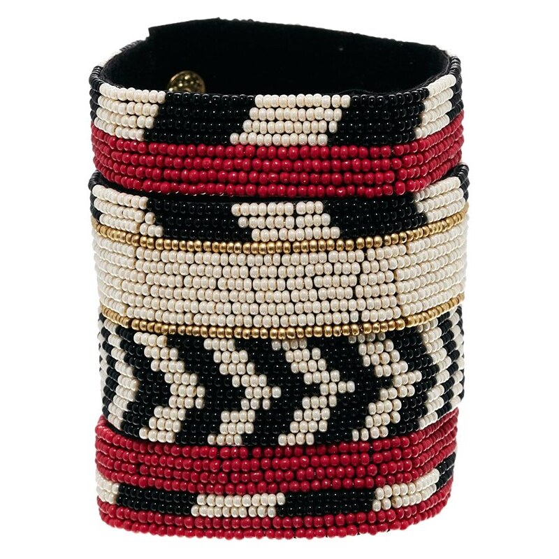 ASOS Seed Bead Stripe Cuff Bracelet