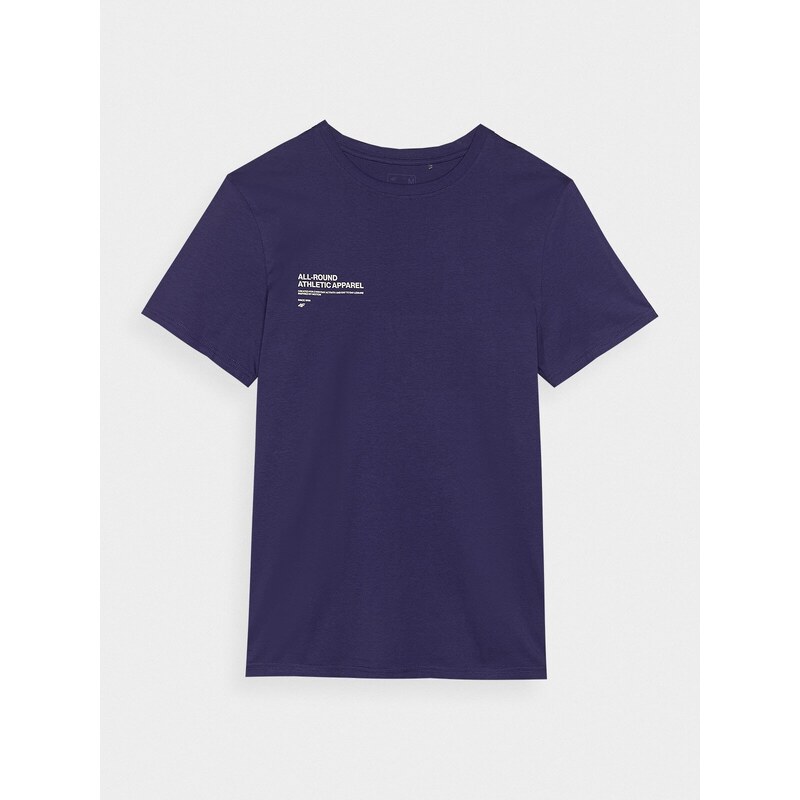 4F Herren T-Shirt mit Print - dunkelblau - 3XL