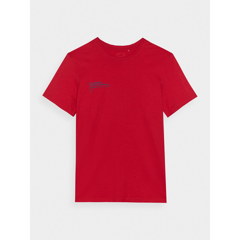4F Herren T-Shirt mit Print - rot - 3XL
