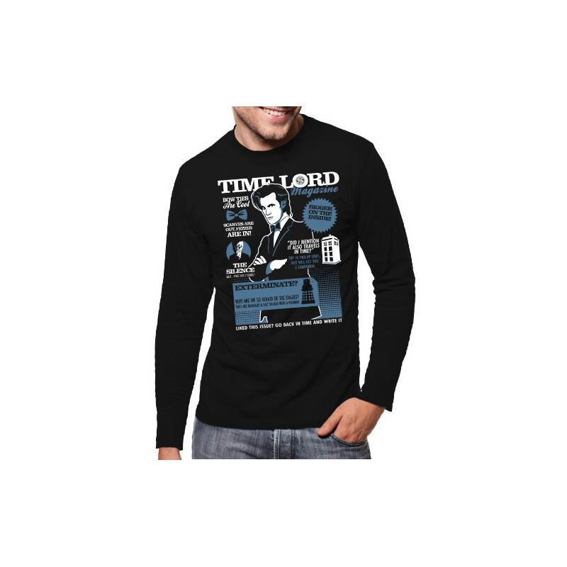 Touchlines Herren Langarm T-Shirt Tardis Time Lord