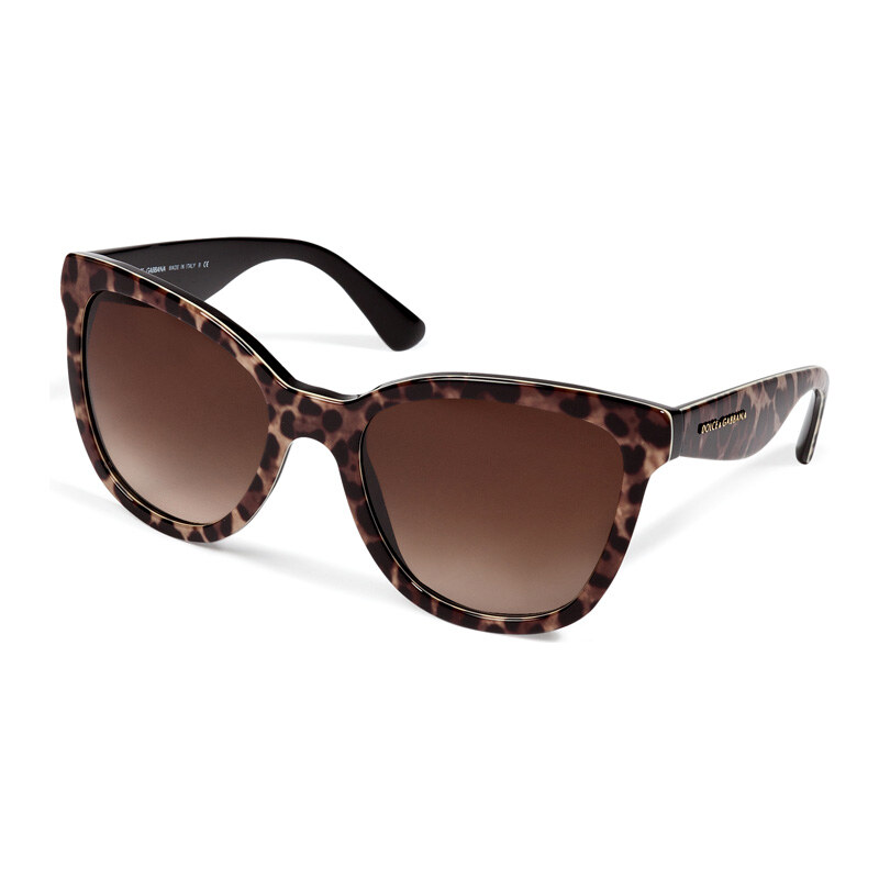 Dolce & Gabbana Acetate Animal Print Gradient Sunglasses in Leopard