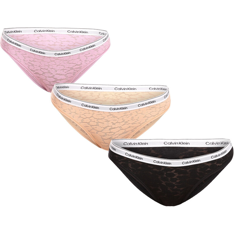 3PACK Brasil-Slips für Damen Calvin Klein mehrfarbig (QD5068E-GP9) XL