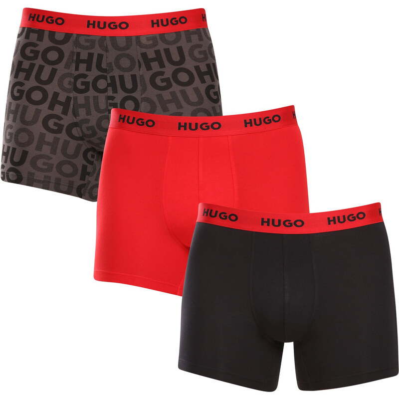 3PACK Herren Klassische Boxershorts HUGO mehrfarbig (50510192 025) XXL