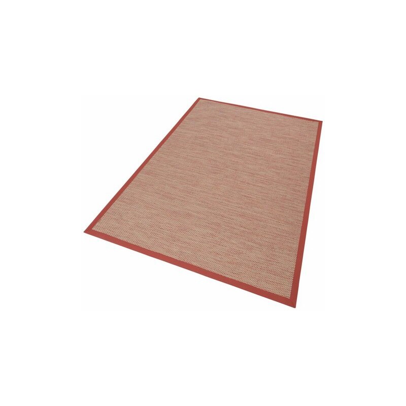 Dekowe Teppich Color Melange-Effekt gewebt Sisaloptik Wunschmaß rot