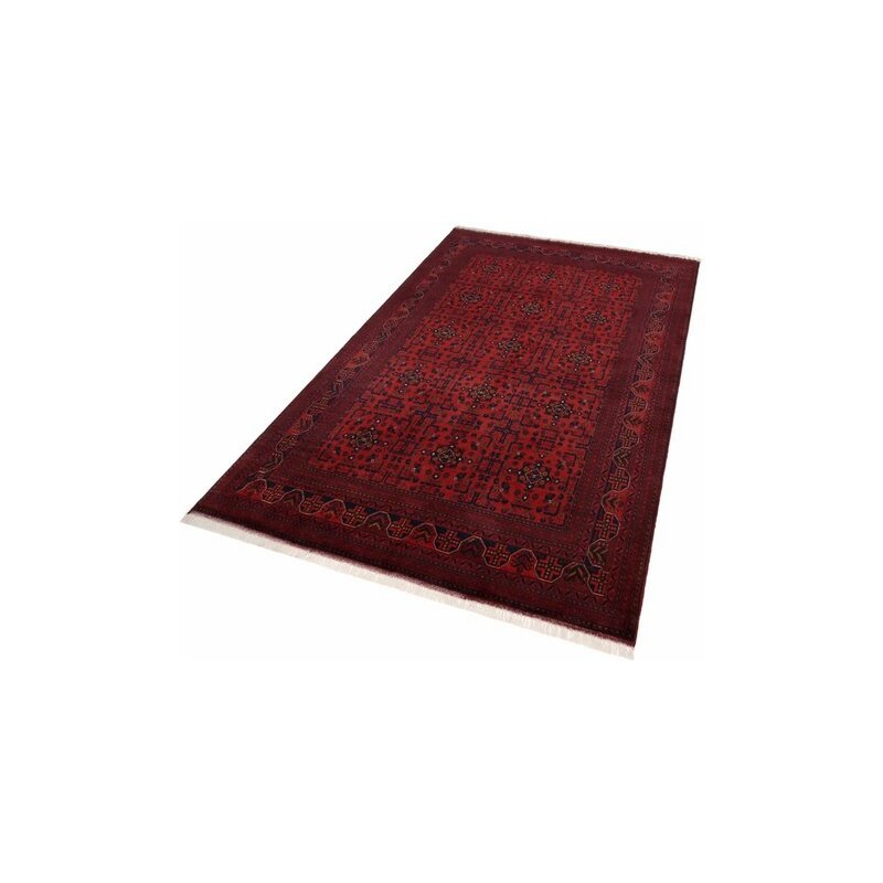 Orient-Teppich Parwis Afghan Khal Mohammadi Handgeknüpft 140.000 Knoten/m² Unikat PARWIS rot 2 (B/L: 80x120 cm),3 (B/L: 100x150 cm),4 (B/L: 130x200 cm),6 (B/L: 200x300 cm)