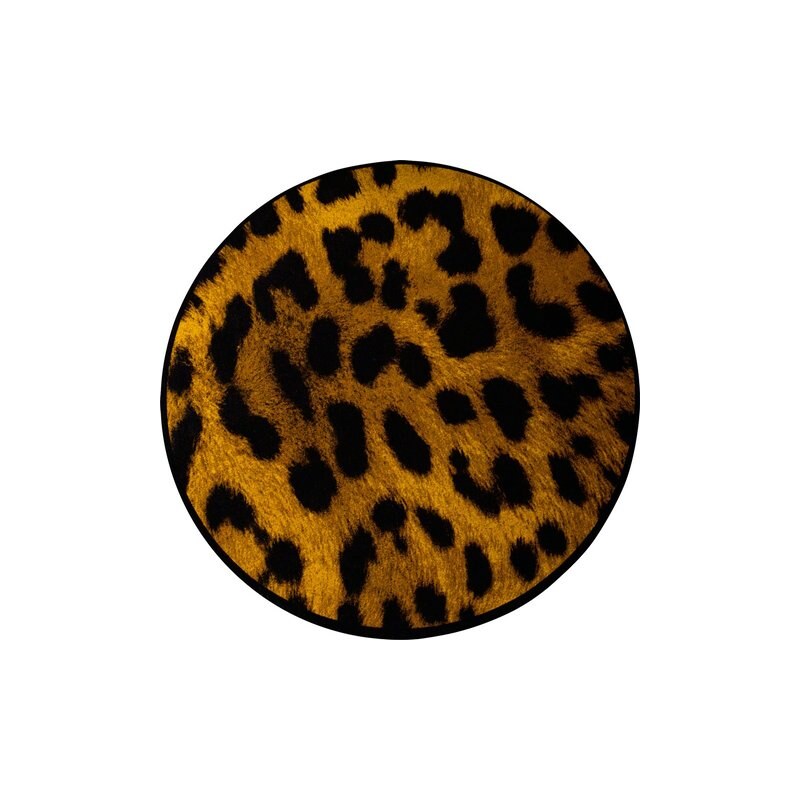 ZALA LIVING Teppich Zala Living Animal Print Leopard in Fell-Optik rund gelb 10 (Ø 170 cm)