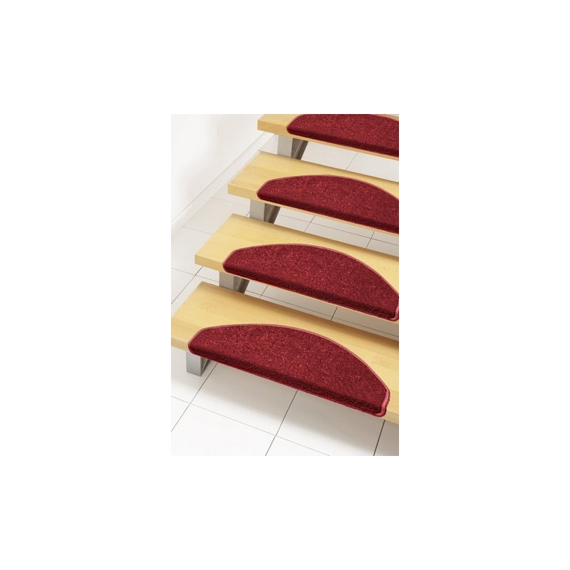 Stufenmatte Shashi einfarbig Kurzflor getuftet HANSE HOME rot 21 (2er-Set),22 (15er-Set)