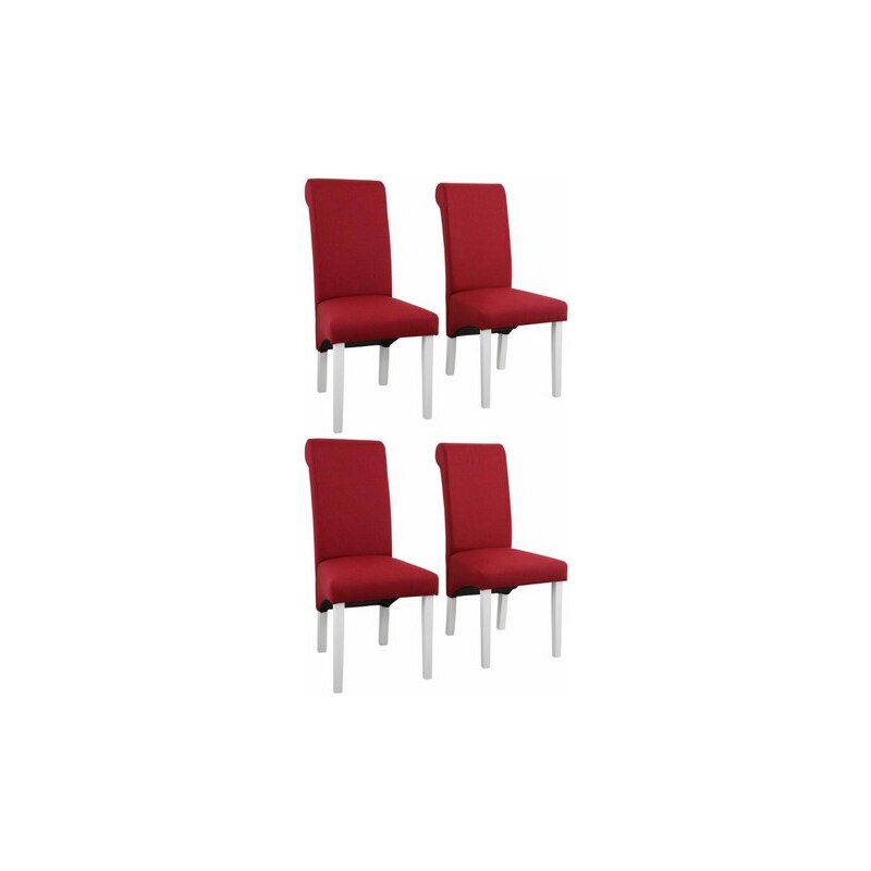 HOME AFFAIRE Stuhl Rito Tiago mit Strukturstoff im 2er 4er oder 6er- Set rot