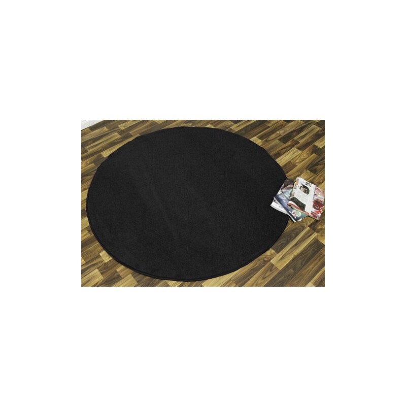 Teppich Rund Shashi einfarbig Kurzflor getuftet HANSE HOME schwarz 10 (Ø 200 cm),9 (Ø 133 cm)