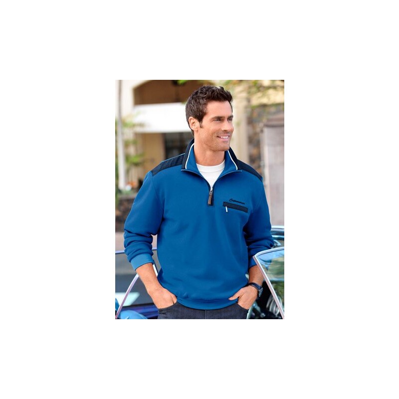 Sweatshirt mit Troyerkragen Catamaran blau 44/46,48/50,52/54,56/58,64/66
