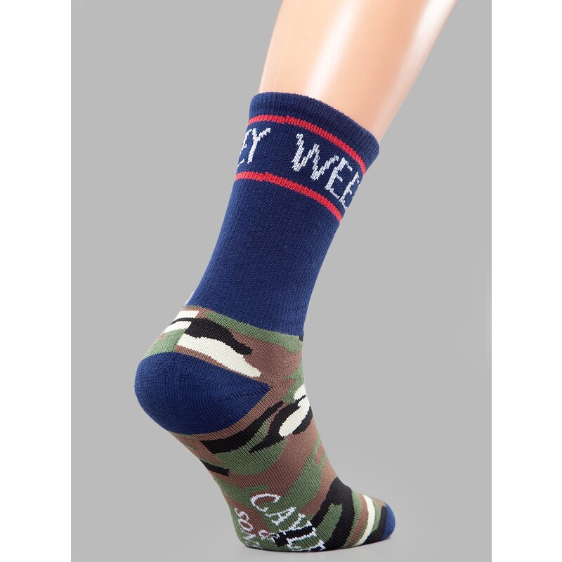 Cayler & Sons Weezy Socks Navy Woodland Camo White