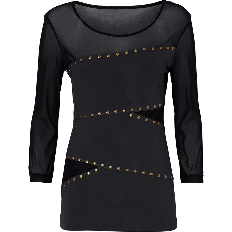 BODYFLIRT boutique Shirt 3/4 Arm in schwarz für Damen von bonprix
