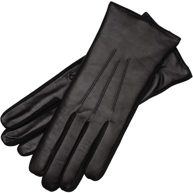 1861 Glove manufactory Sassari Black Leather Gloves