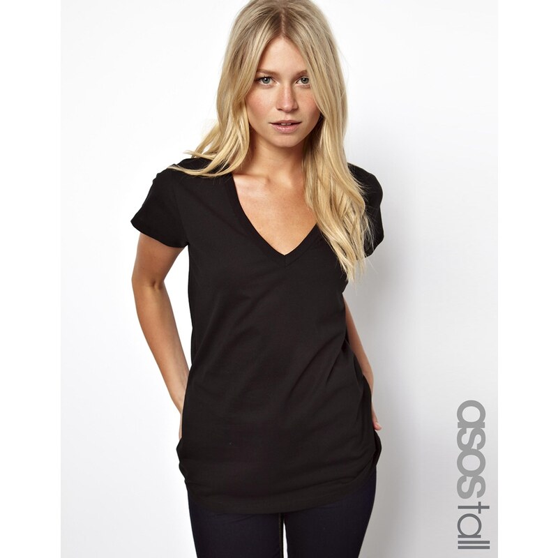 ASOS TALL - T-Shirt mit V-Ausschnitt - Schwarz 5,99 €