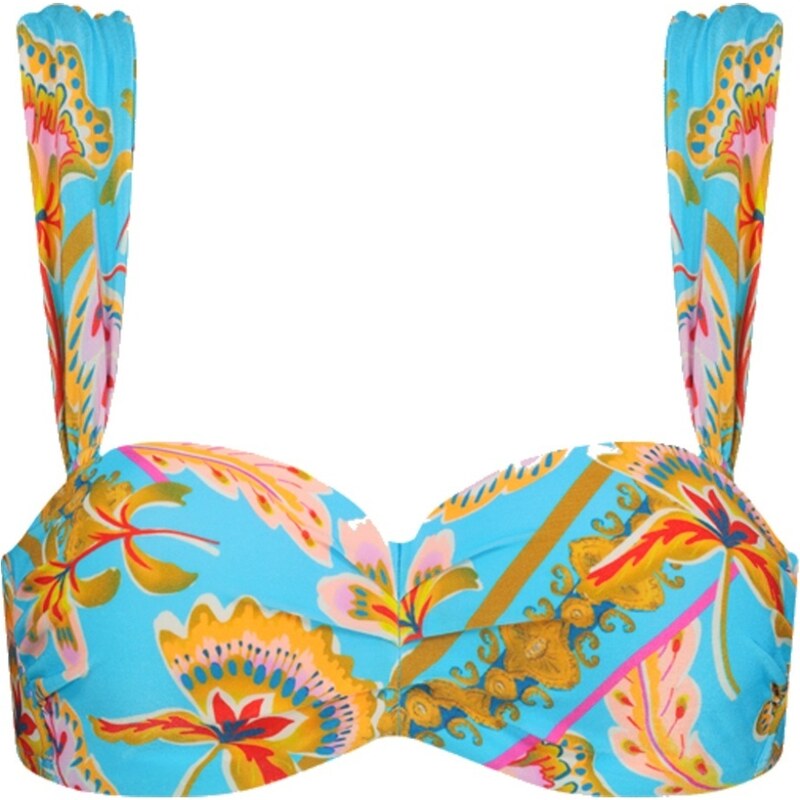 Cyell Orient Padded Bikini Top in Blau