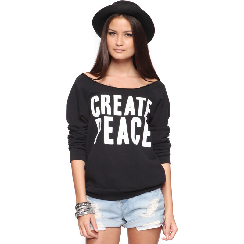 FOREVER21 Sweatshirt „Create Peace“