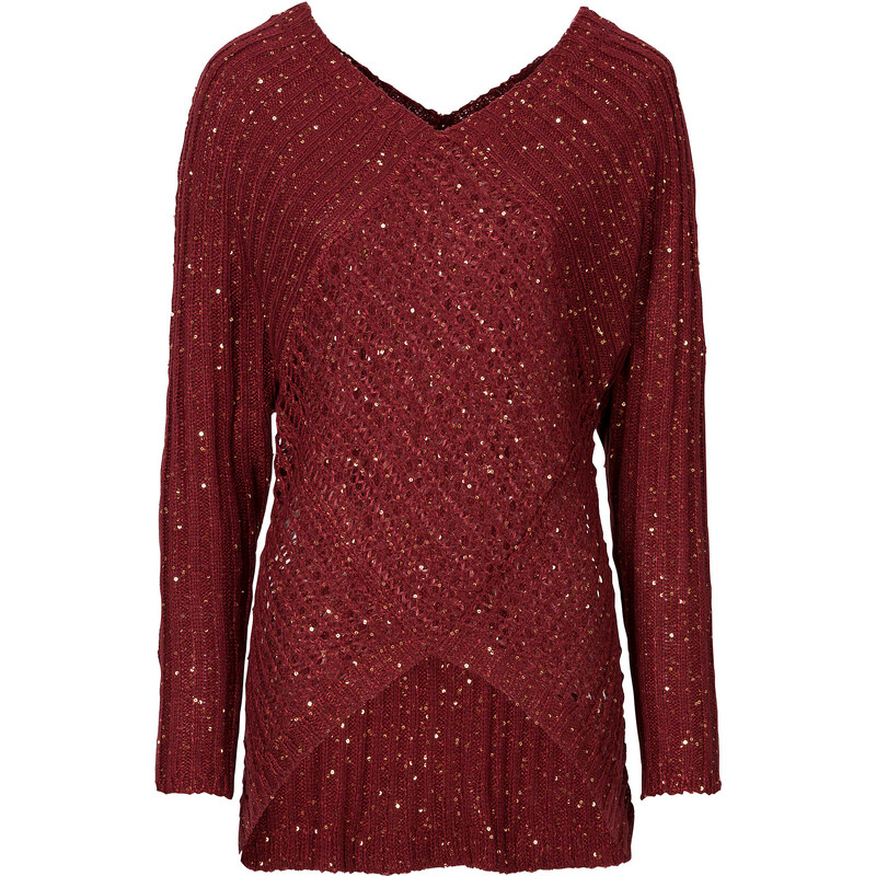 BODYFLIRT boutique Pullover langarm in rot für Damen von bonprix