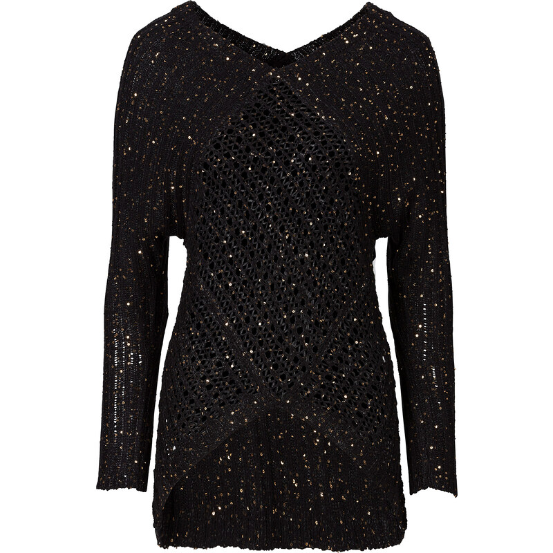 BODYFLIRT boutique Pullover langarm in schwarz für Damen von bonprix
