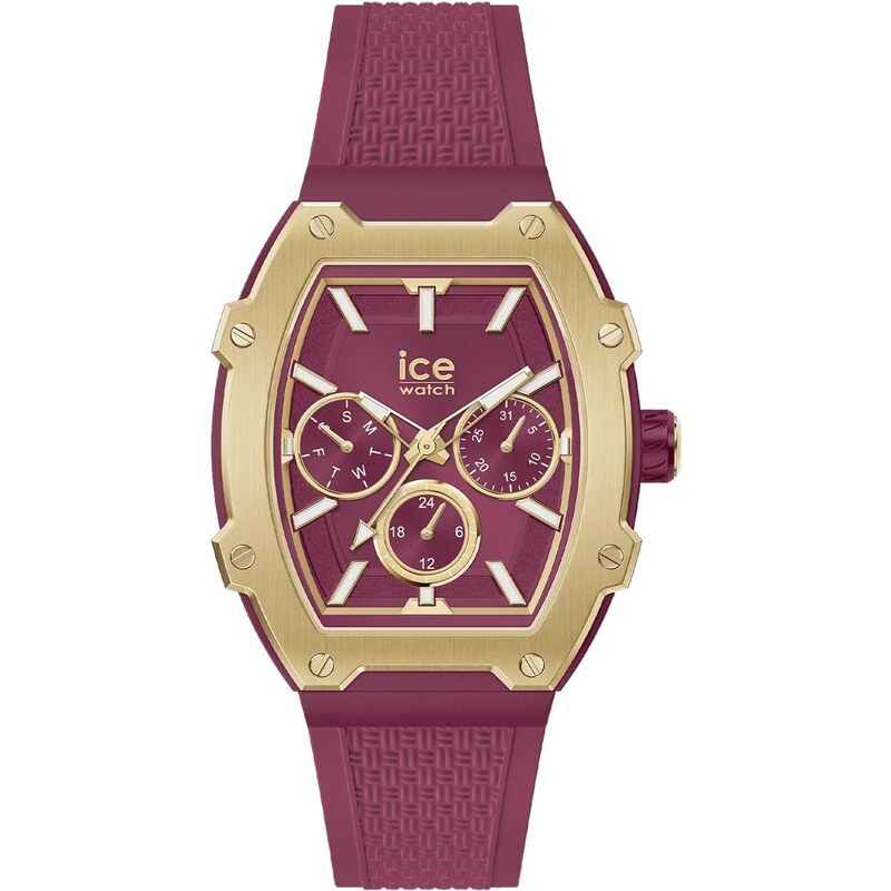 Ice-Watch Armbanduhr Multifunktion ICE Boliday S Goldfarben Burgunder 022868