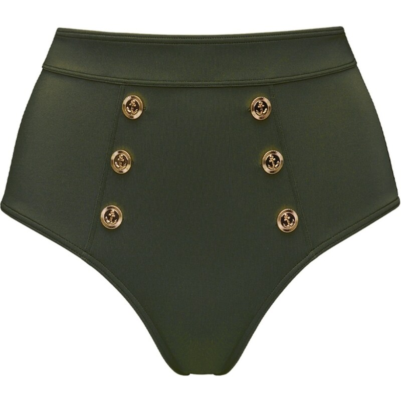 Marlies Dekkers Royal Navy High Waist Bikinihose in Seaweed Grün