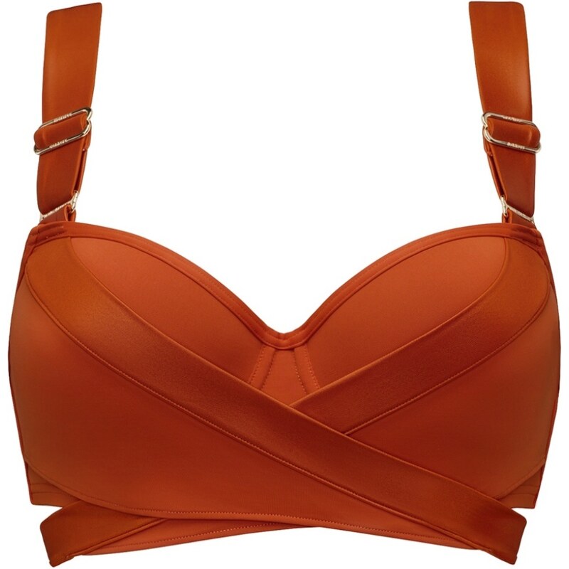 Marlies Dekkers Cache Coeur Push-up Bikini Top in Rost Orange