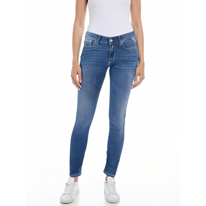 Replay Damen Jeans mit Power Stretch, Blau (Medium Blue 009), 29W / 30L