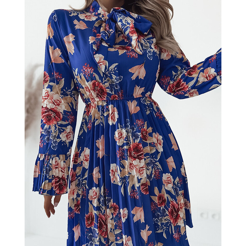marka niezdefiniowana Royalfashion Damen Minikleid mit Blumenmuster - blue