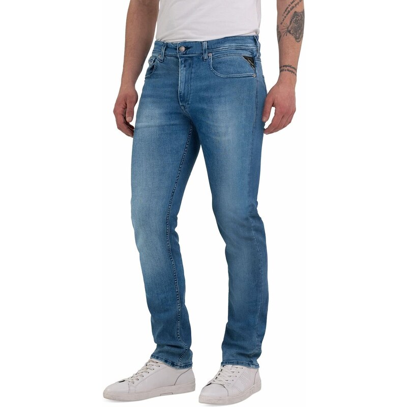 Replay Herren Jeans mit Stretch, Blau (Medium Blue 009), 31W / 32L