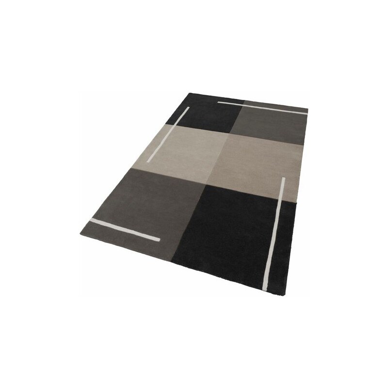 Teppich exklusiv Ottawa handgetuftet reine Schurwolle THEKO EXKLUSIV grau 1 (B/L: 60x90 cm),2 (B/L: 70x140 cm),3 (B/L: 120x180 cm),4 (B/L: 160x230 cm),5 (B/L: 200x200 cm),6 (B/L: 200x290 cm)