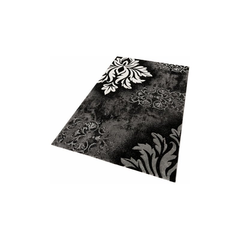 Teppich Merinos DORDOGNE handgearbeiteter Konturenschnitt gewebt MERINOS grau 2 (B/L: 80x150 cm),3 (B/L: 120x170 cm),4 (B/L: 160x230 cm),6 (B/L: 200x290 cm)