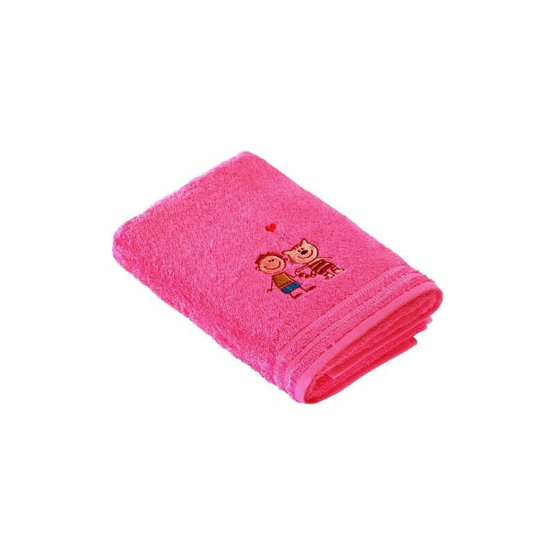 Vossen Handtücher Kiddy Katze mit tollem Tiermotiv rosa 2x 50x100 cm