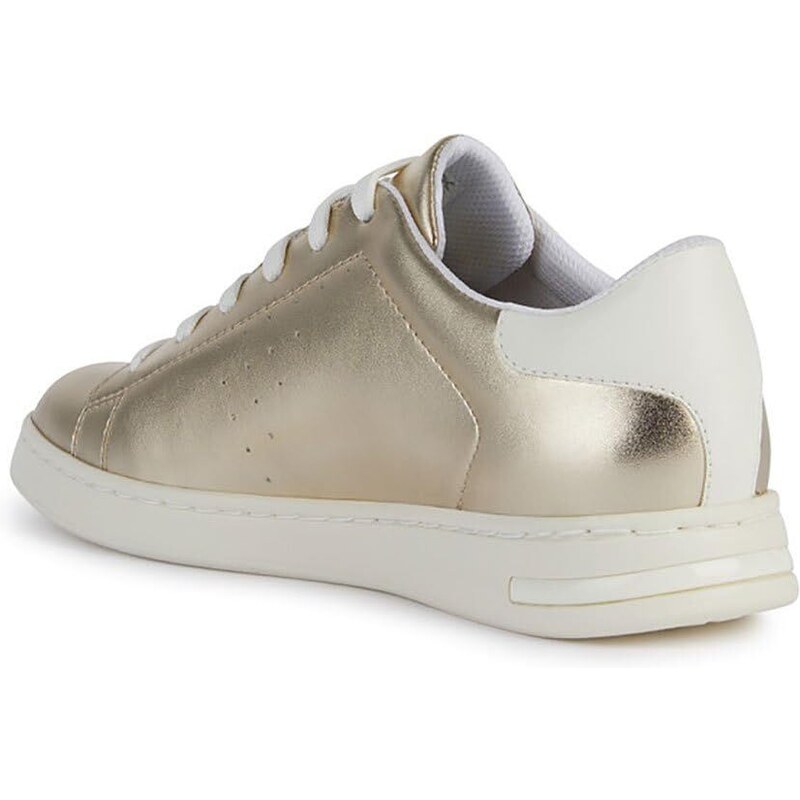Geox D Jaysen B Sneaker, LT Gold/Optic White, 38 EU