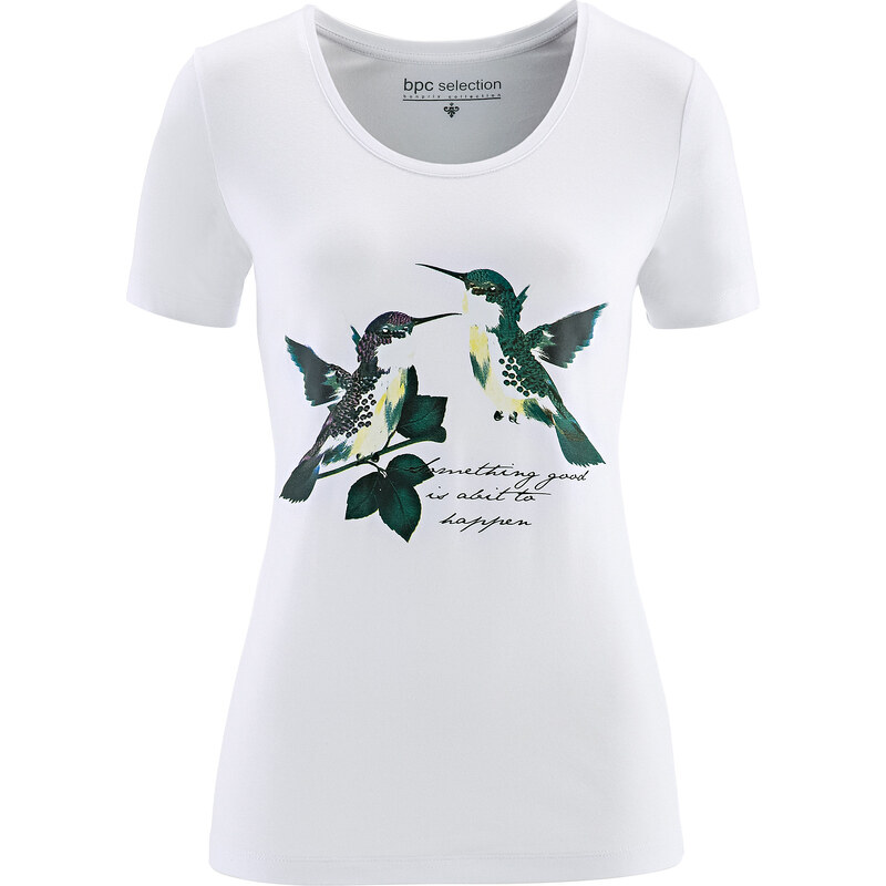 bpc selection Kurzarm-Shirt in weiß für Damen von bonprix