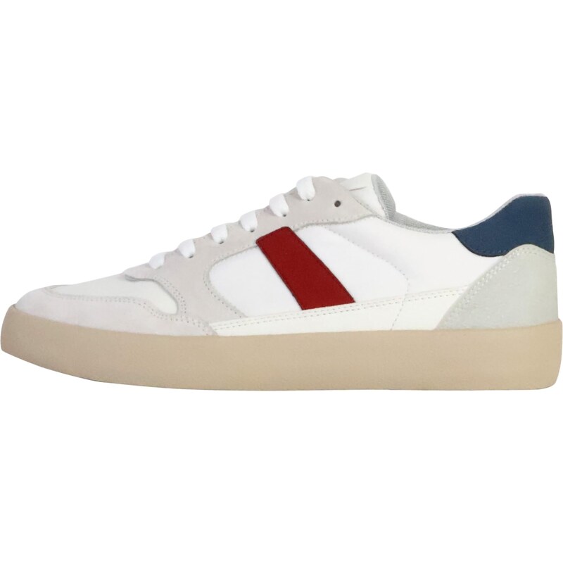 Geox Herren U AFFILE B Sneaker, White/RED, 43 EU