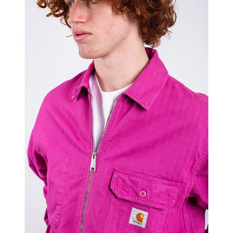 Carhartt WIP Rainer Shirt Jac Magenta garment dyed