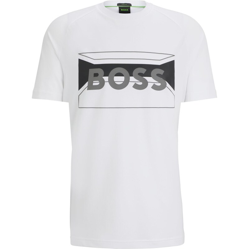 BOSS Herren Tee 2 Regular-Fit T-Shirt aus Baumwoll-Mix mit Logo-Artwork Weiß M