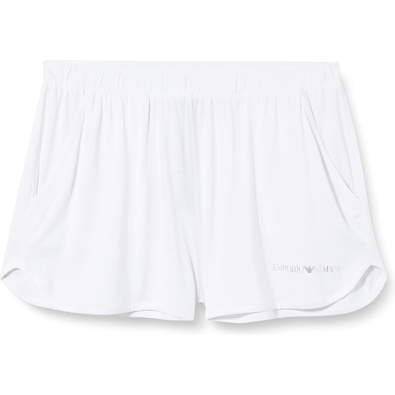 Emporio Armani Women's Stretch Viscose Shorts, White, M