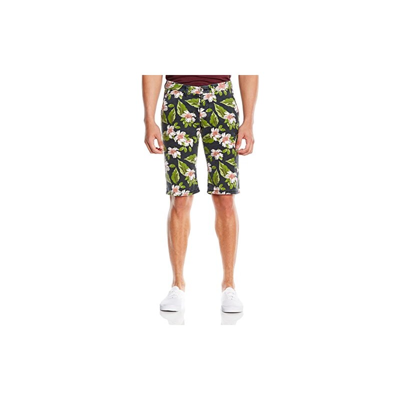 edc by ESPRIT Herren Shorts mit Hawaii Muster