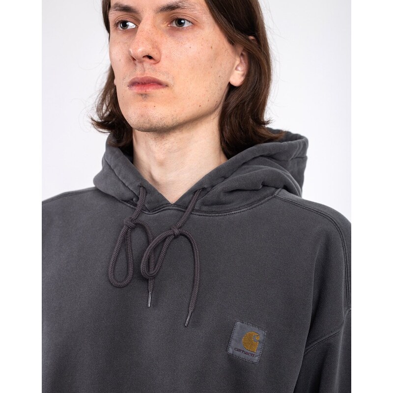 Carhartt WIP Hooded Nelson Sweat Charcoal garment dyed