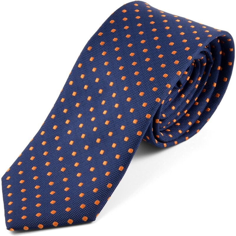 Tailor Toki Blau-orange gepunktete Krawatte