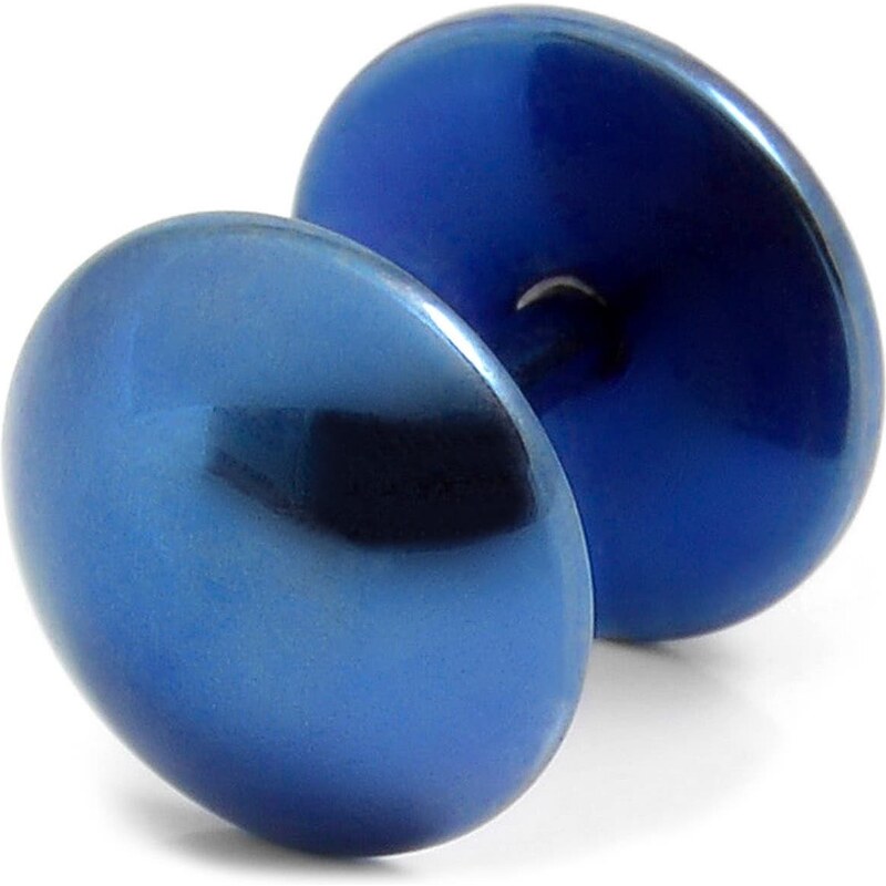 Lucleon Sentio | 8 mm runder blauer Chirurgenstahl-Ohrstecker