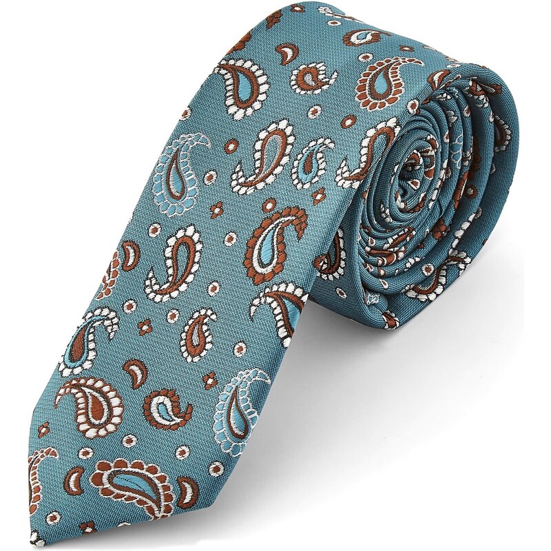 Tailor Toki Paisley Krawatte In Hellem Türkis