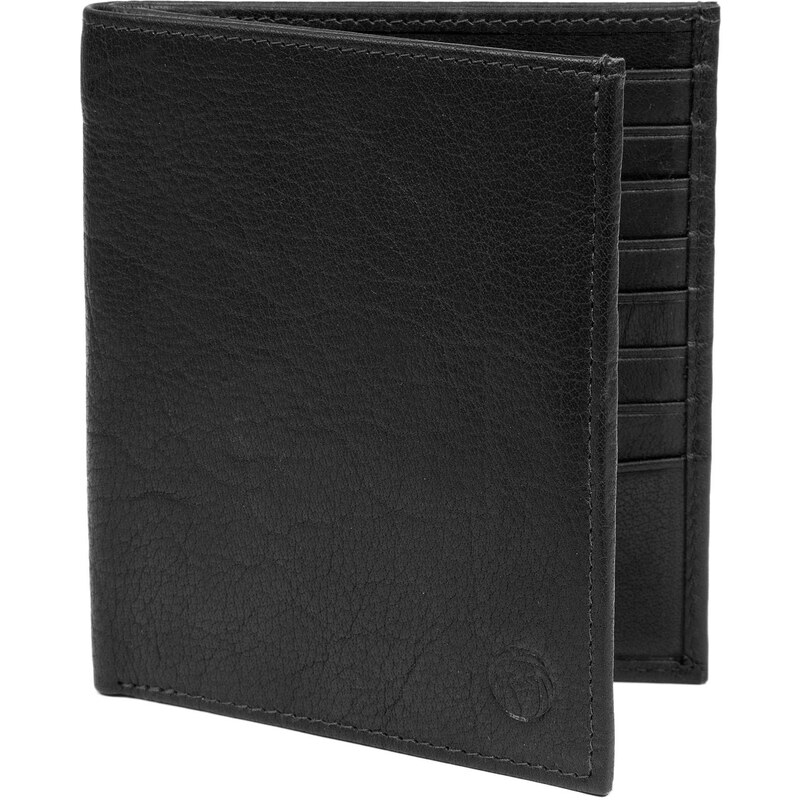 Lucleon Montreal Schwarze RFID Leder Geldbörse Mit 13 Kartenfächern